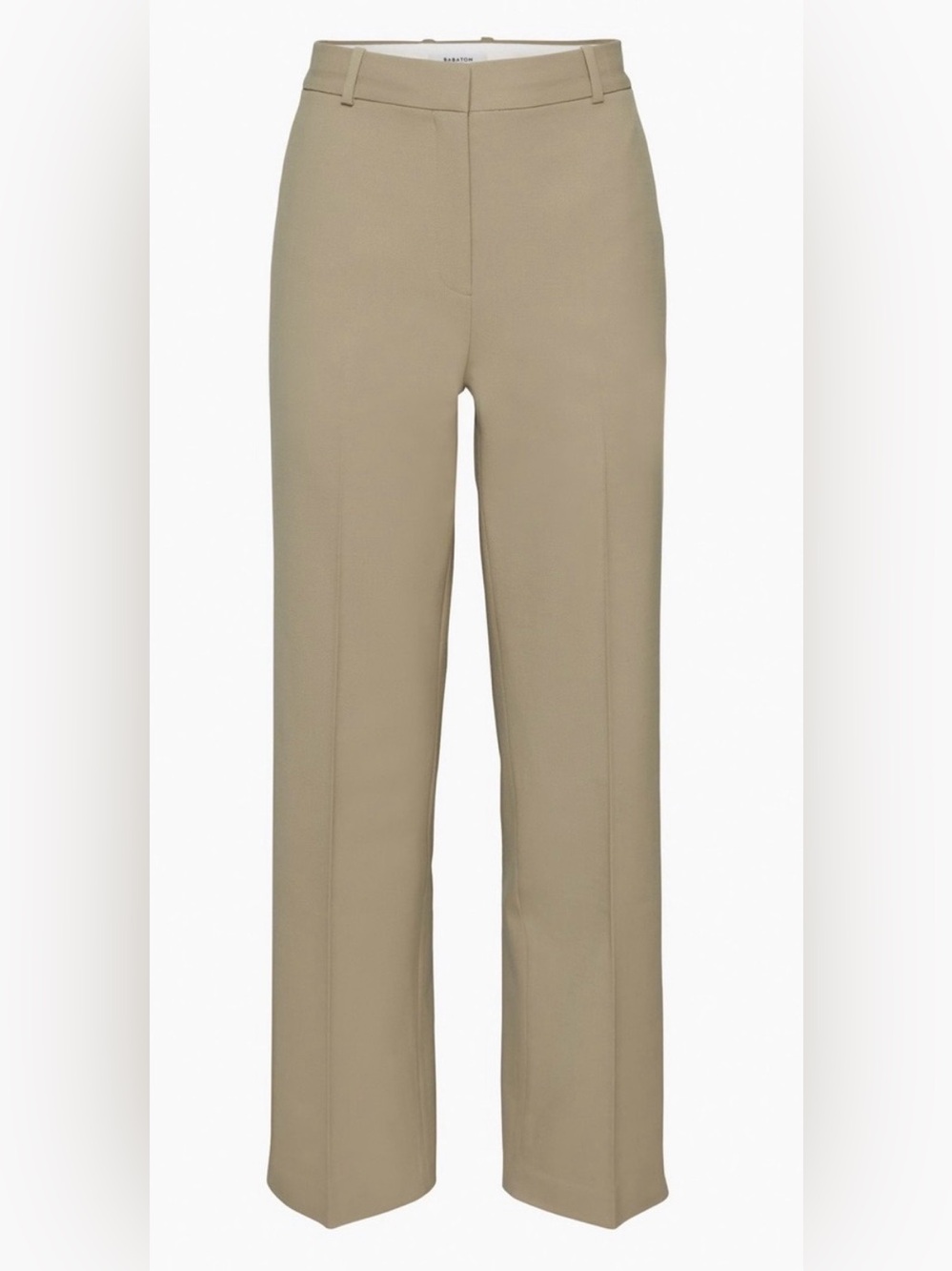 Aritzia Babaton City Wool Agency Pant Taupe Beige Tailored Trousers Size 2